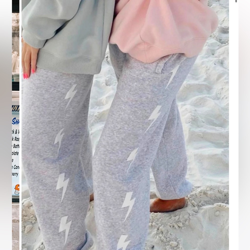 COPY - Starfit - Women’s Grey Lightning Bolt Sweats
